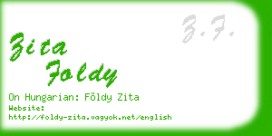 zita foldy business card