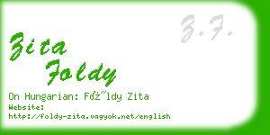 zita foldy business card